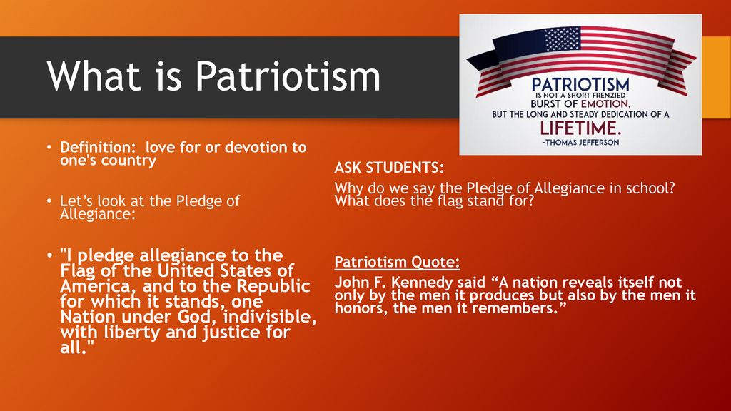Core Value PATRIOTISM ppt download
